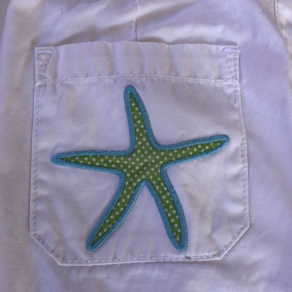 Crew Cuts Girls White pants w/starfish detail 👧🏻
